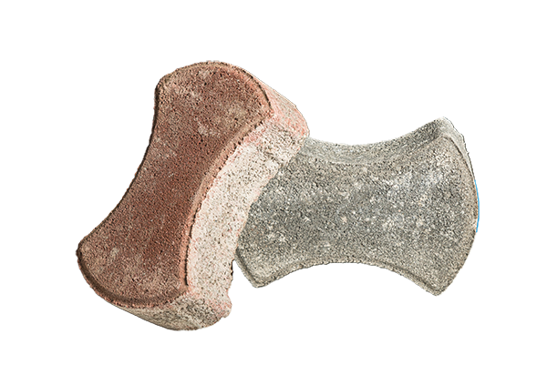 Precast concrete crescent stones for road edging